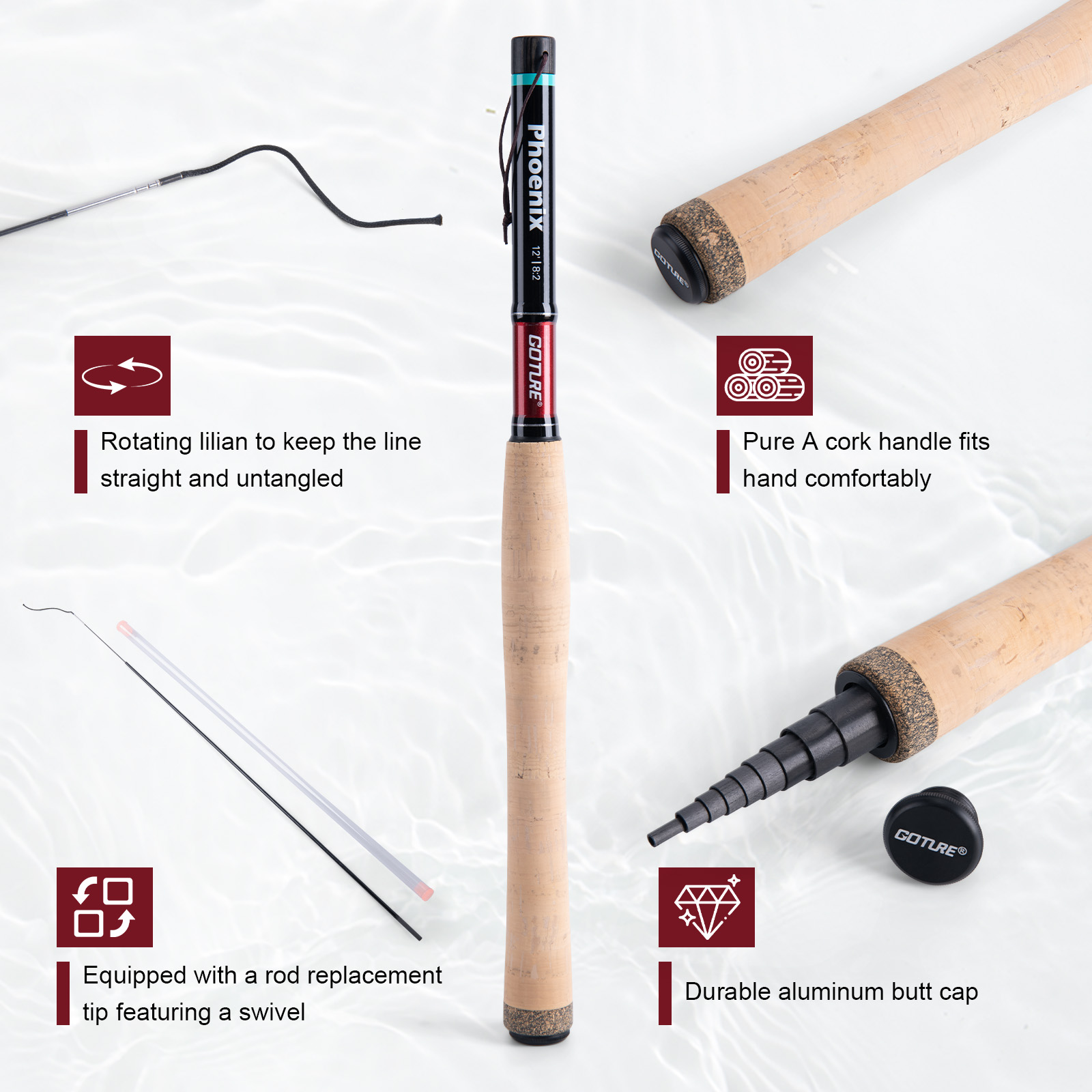 Juego de caña de pescar Tenkar - Fishing Rod Tip Replacement reseña y precio