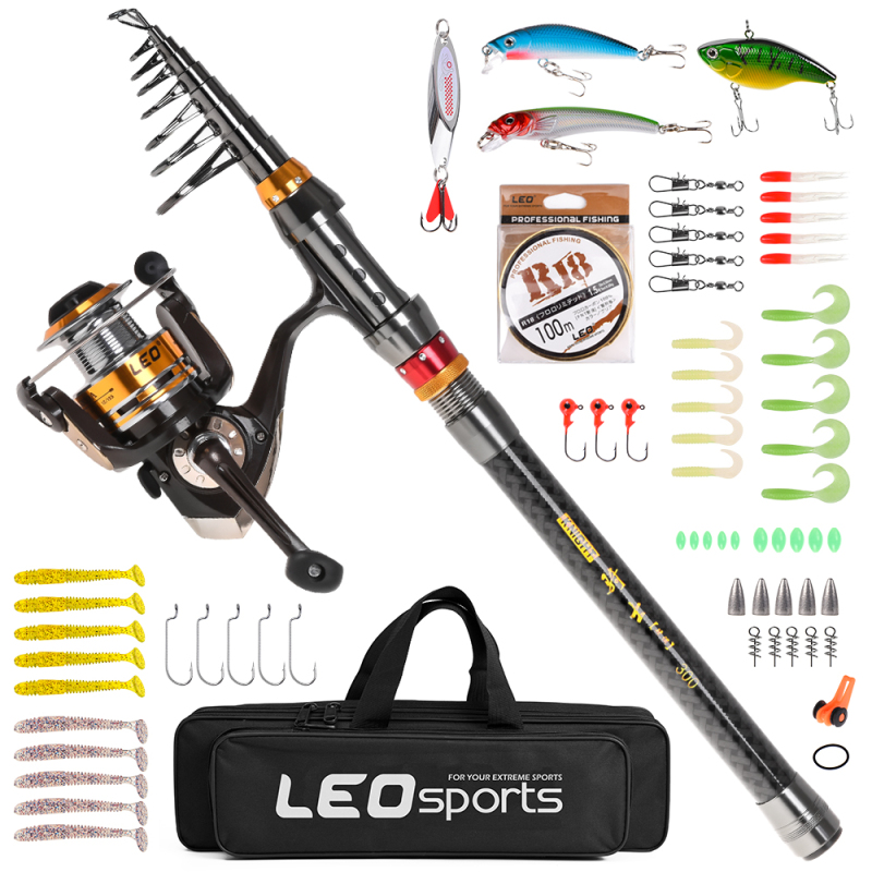 Caña de pescar telescópica de  - Fishing Rod Carbon Fiber reseña y precio